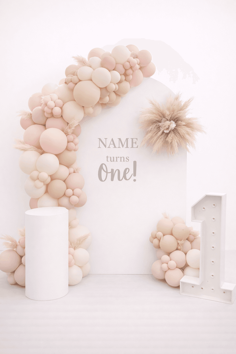 Simple decoration setup with light up number