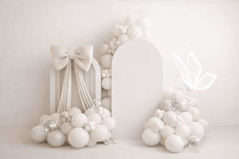 Classy neutral setup with butterfly