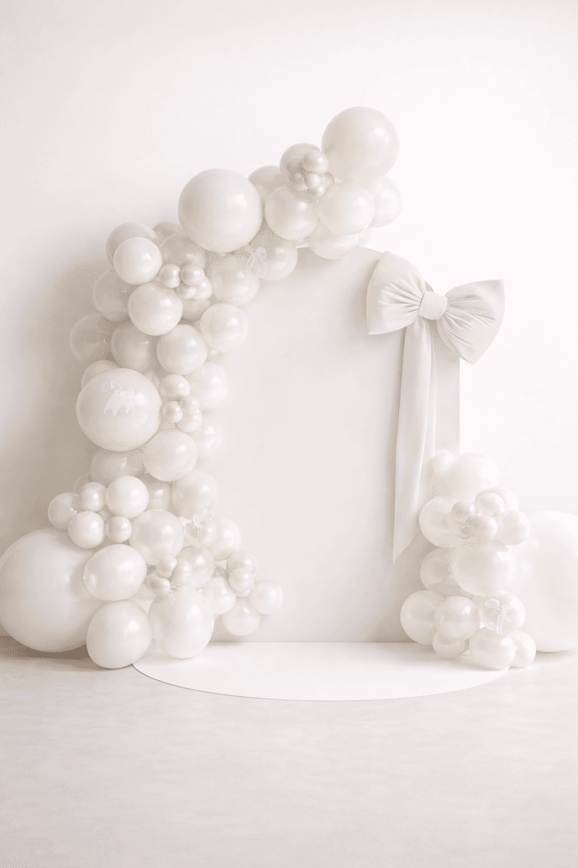 Simply white setup with bow