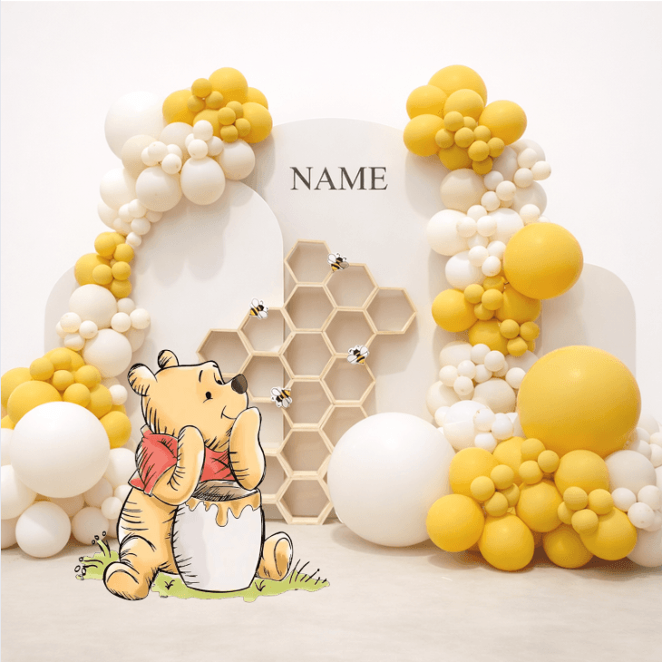 Cute pooh setup for birthday